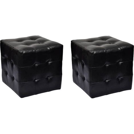 Würfelförmige Hocker Schwarz (1/5)