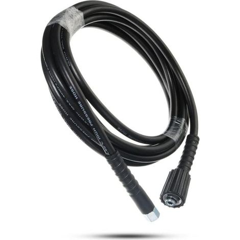Tuyau Haute Pression 10M, M14 x M22 (15mm) à Filetage - Flexible Nettoyeur Haute Pression avec Connecteur Quick Connect de Type Clic (1/5)