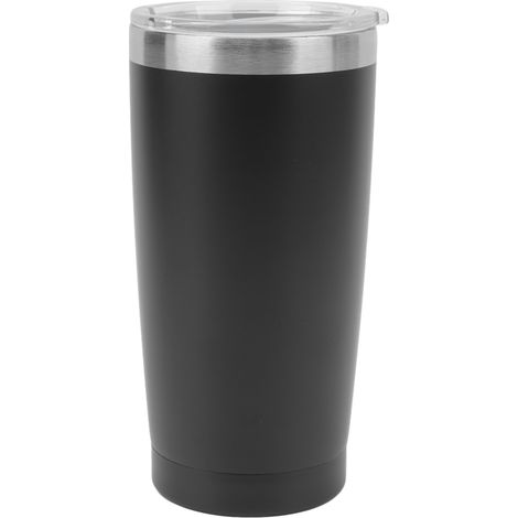 20 oz gobelet isotherme en acier inoxydable pour café froid chaud bouteille d'eau isolée noir (1/5)