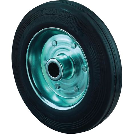 Ersatzrad für Bockrolle 200mm Gummi Tragfähigkeit 205kg Rollen Lenkrollen Rad