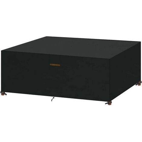 Rechteckige Gartentischabdeckung, wasserdichte Schutzhülle für Gartenmöbel, Schutzhülle für Gartenlounge-Sets, Plane für Gartentisch und -stühle (185 x 120 x 70 cm) (1/4)