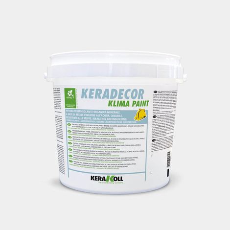 Pittura termoisolante da interni keradecor klima paint bianco 14 lt