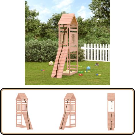 Spielturm mit Kletterwand Massivholz Douglasie - Holzspielplatz - Spielturm - Kletterwand - Douglasie - Gartenmöbel