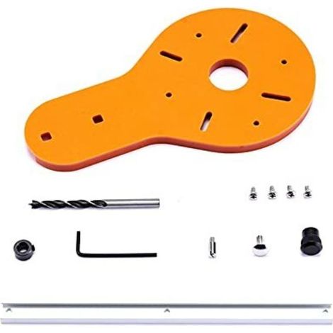 Gabarit de coupe circulaire pour défonceuse à bois électrique Coupe-bois Travail du bois Fraise Cercle Groove Accessoires Outil (A : 1-70 cm) (1/5)