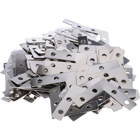 100 Morceaux De Forme De Forme En Métal Plaque D'angle Plateau à Angle Plat Cadre Photo (1/5)
