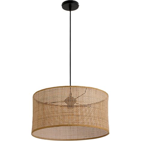 Lámpara colgante bohemia de ratán de 40 cm con suspensión regulable E27 (1/4)