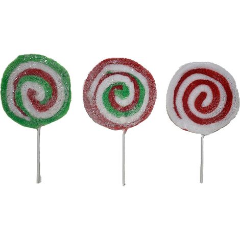 12 Leccalecca caramella dolci Bastoncini colorati da appendere Albero di Natale natalizie Decorazioni addobbi appendini moderni (1/5)
