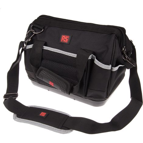 Rs Pro – Sac à outils à bandoulière en polyester 310mm x 200mm x 210mm – Fermeture à glissière – Transport confortable pour professionnels