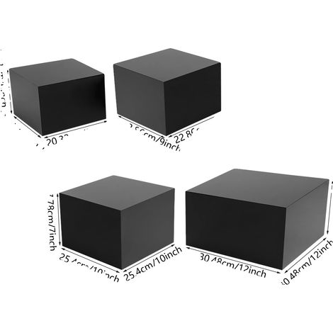 Alzate per torte, presentazione elegante, struttura in acrilico resistente, nero, M (1/2)