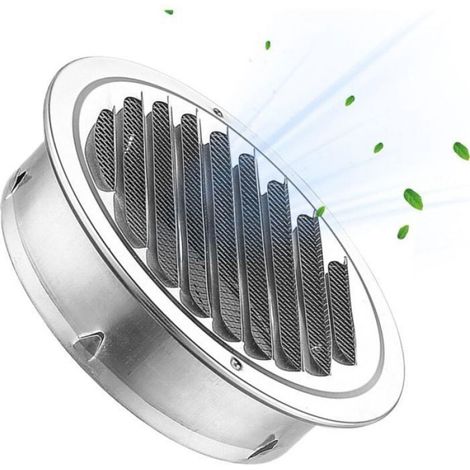Grille D'aération - Acier Inoxydable 304 - Moustiquaire Intégrée - Design Oblique 45° - Pour Mur Extérieur - 1 Pièce (1/4)
