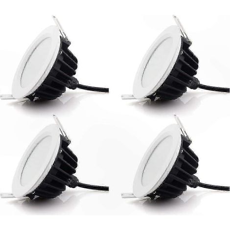 RGB-LED-Einbaustrahler, dimmbar, 3000 K warmweiß, IP65 wasserdicht für Innen- und Außenbereich, 220–240 V, 4er-Pack (1/4)