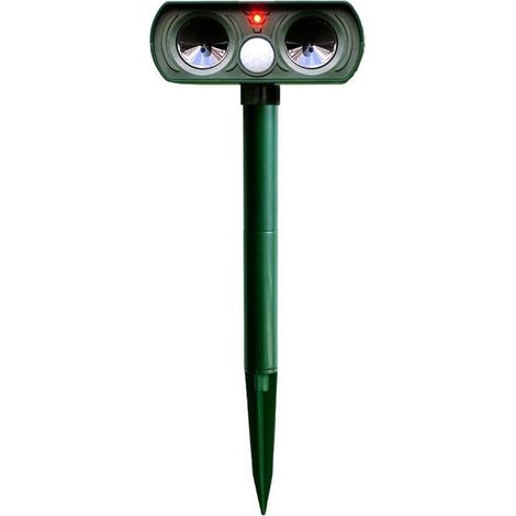 Repellente a ultrasuoni Toivize 808 - Alimentato a energia solare - Rilevatore di movimento - Impermeabile IPX4 per giardino, patio e uso esterno - Verde scuro (1/5)