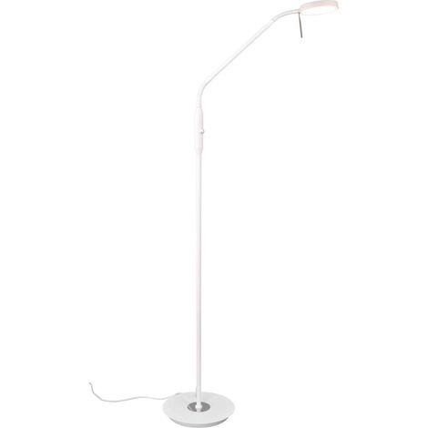 Lampada da terra LED, metallo, bianco opaco, H145 cm, Monza (1/5)