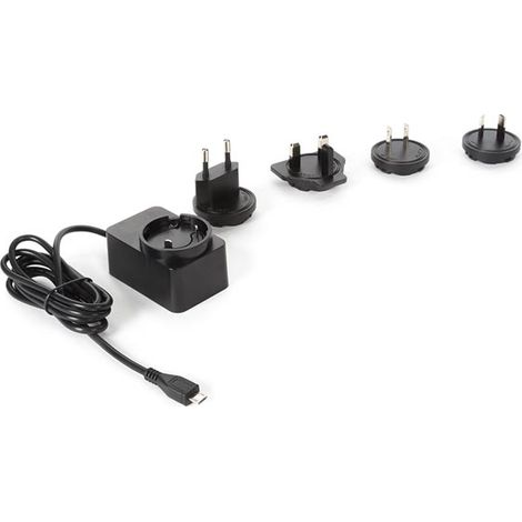 Velleman PSSEUSB38BT Universal Cargador con Micro-Usb Connector, 5 Vdc, 2.5 A con 4 Travel Plugs