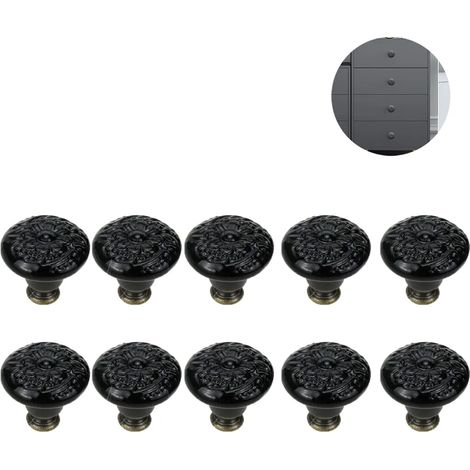 10 Pcs Möbelknopf Schrankknöpfe Schrankgriffe, Möbelknöpfe Set Möbelgriff Keramik Türknopf