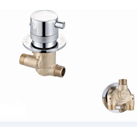 G1/2 Messing-Thermostat-Duschmischer, Einhebel-Wandarmatur, Warm- und Kaltwassermischung GROOFOO (1/5)