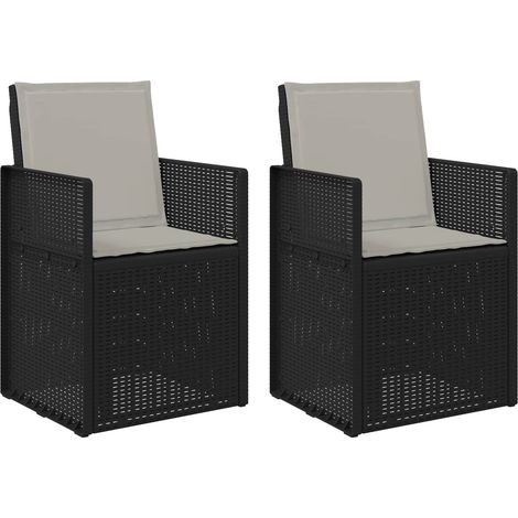 Lot de 2 Chaises d'extérieur - Chaisess de jardin salle à manger Anthracite et Gris clair fr2185 - Maison La Vie (1/5)
