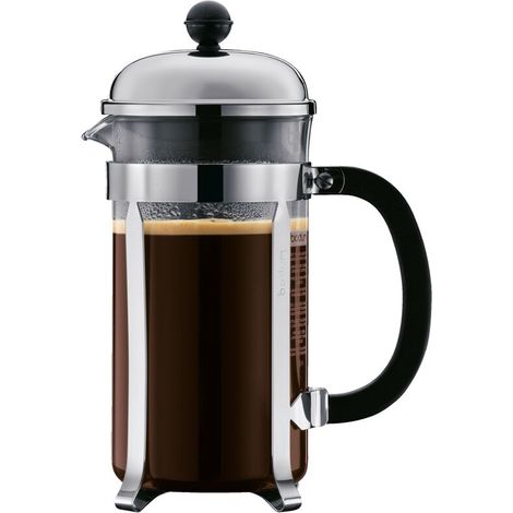 Cafetera de acero inoxidable de 1 litro y 8 tazas - sin caja
