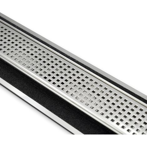 rinne edelstahl style luxury line - quadratisch 1 rinne luxury ret. l 685 mm quadratisch 1 voll edelstahl gravur quadratisch 1