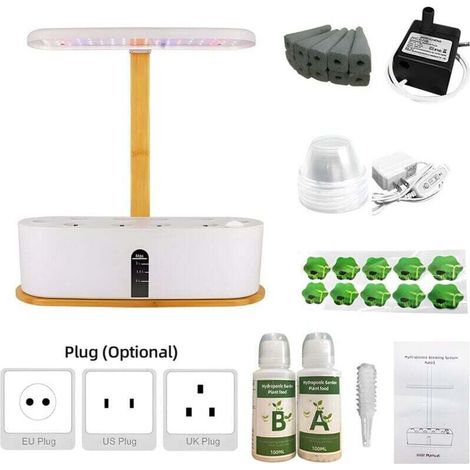 10 Hole Smart Hydroponic Grower, Soilless LED Plant Grow Light, Succulent Replacement Light Smart Grower Plant Lighting Fruit & Vegetable Plant Flower Grower (1/5)