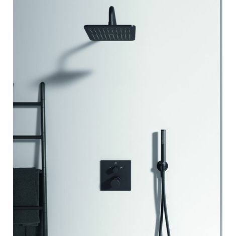 Thermostat de baignoire IS UP Ceratherm C100, BS2, Rosace 163x163mm, Noir soie (1/5)