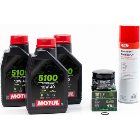 Kit Entretien Vidange pour YAMAHA XP 500 TMAX de 2001 à 2016 - MOTUL 5100 10W40 3L