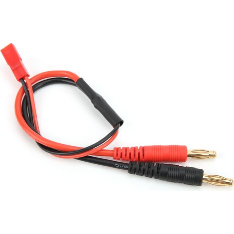 Câble adaptateur de 21,6 cm avec connecteur JST et fiche banane 4,0 mm (20 AWG) pour chargeur de batterie LiPo B6 (1/5)