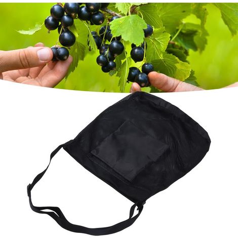 Sac de Récolte pour Fruits et Champignons: modèle Adjustable [Transportable et Respirant] - Sac à main en Oxford et Mesh (42x45cm, avec petit compartiment 21x21cm) pour cueillette en extérieur (1 sac, (1/5)