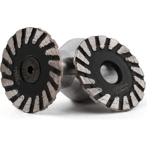 2 Diamanttrennscheiben – Segmentierte Klinge – Für Beton, Granit, Marmor, Sandstein – Schnelles und sauberes Schneiden – Nassbearbeitung – Silber – 30 mm (1/5)