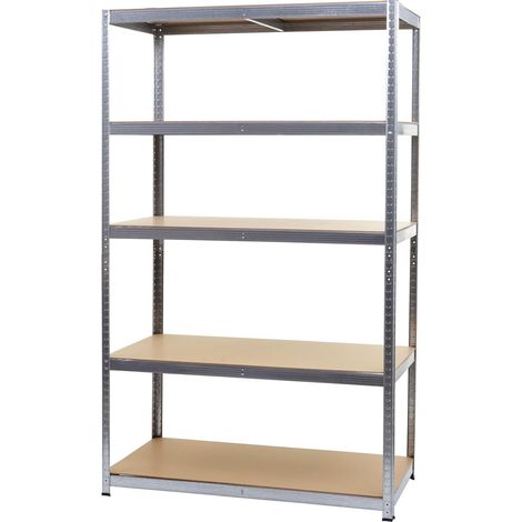 Etagère robuste HWC-E33, pour rangement,acier,charge maximale 875 kg, 5 étagères - galvanisé 200x120x60cm (1/5)