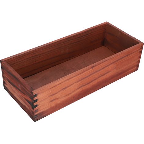 Boîte décorative de salle de bain, plateau en bois pour réservoir de toilettes, porte-papier toilette fait main (marron) (1/5)