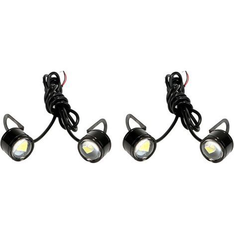 Convient aux phares de moto à LED blancs en 4 parties avec projecteur et feux de jour. (1/4)