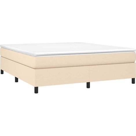 Struttura Letto a Rete a Molle Crema 160x200 cm in Tessuto vidaXL