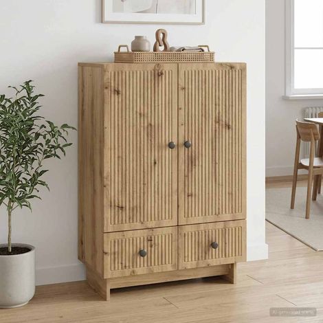 Aparador Roble artisan 66 x 34,5 x 95 cm Madera de ingeniería (1/4)