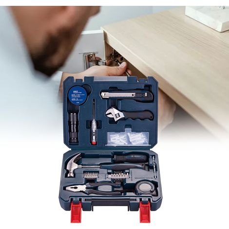 Coffret d'outils multifonction 66 pièces avec boîte de rangement, kit manuel pour maison, garage et bricolage. (1/5)
