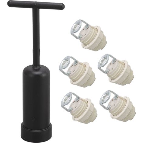 Douille de lampe G9 en céramique avec anneau M10 en alliage de zinc pour chambre à coucher