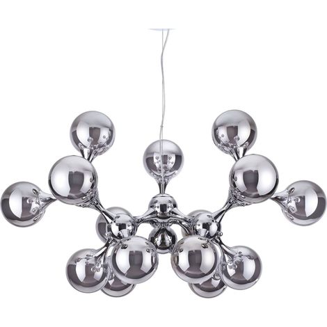 Ideal Lux Nodi - Colgante de techo de 15 luces cromado (1/2)