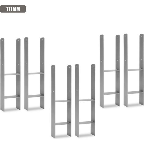 Jiubiaz Pfostenanker für den Außenbereich – extra robust, witterungsbeständig und ideal für Holzpfosten im Garten - 111mm 6x