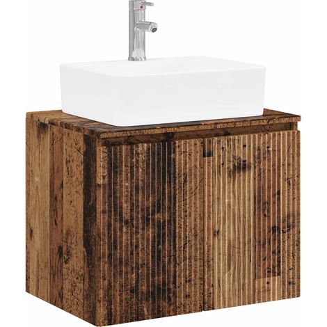 Bathroom Furniture Set Old Wood Engineered Wood vidaXL (1/5)