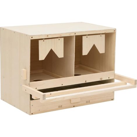 Maison Exclusive - Casetta Cova per Galline 2 Scomparti 63x40x45 cm Legno di Pino (1/5)