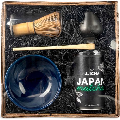 Ujicha Nr. 1 Premium Japanisches Matcha-Set (80 g Schale, Schneebesen, Zubehör) (1/5)