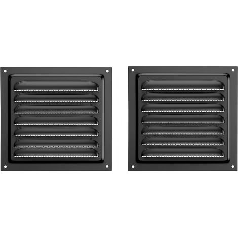 Zwei Dachbodenlüfter, Traufenlüfter, 5,9" x 5,9" Wandlüfter, Vordachlüfter, quadratische Lüftungsgitter mit eingebautem Insektenschutzgitter, für Außentüren, Häuser, Dachböden, Garagen und Deckenlüftu (1/4)