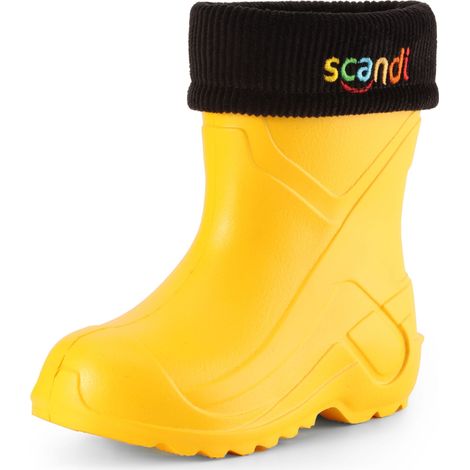 Ladeheid Bottes de Pluie Thermiques en EVA Enfant Fille Garçon LA-763 (Jaune1/Noir, 36 EU)