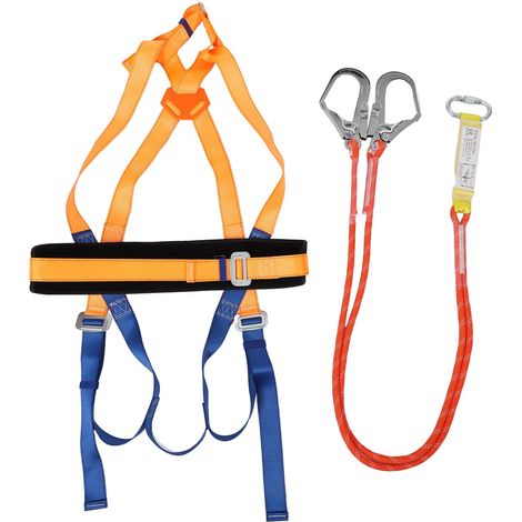 Harnais de sécurité intégral à 5 points, harnais antichute, harnais avec absorbeur d'énergie Pour corde de descente, corde statique, corde d'escalade, corde de sécurité (1/5)