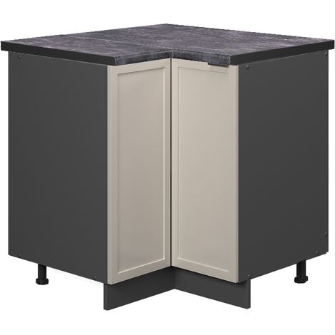 Mobile ad angolo cucina Fame-Line, GrigioBeige, 80.5 cm , PL Antracite, Vicco (1/5)