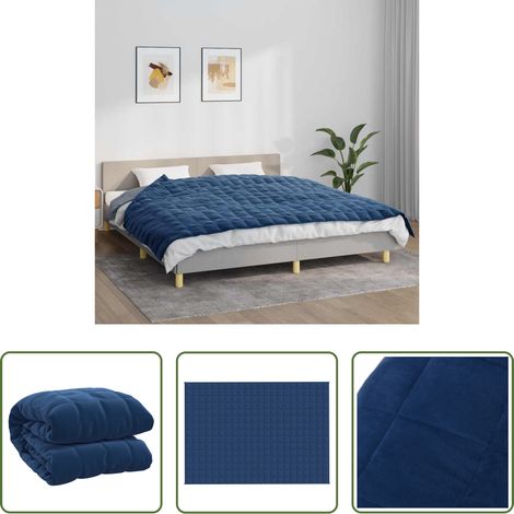 Schlafdecke - Gewichtsdecke Blau 155x220 cm 11 kg Stoff (1/5)