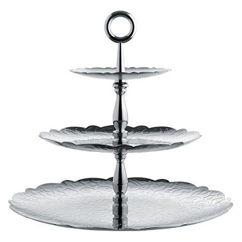 stand de gâteau alessi 3 niveaux argent lavable