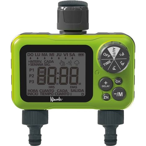 Programmateur d'irrigation numérique deux sorties 2xAA IP54