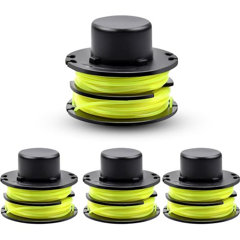 4 Pièces - Bobine Fil Coupe Bordure - Nylon 1,2mm - Compatible Ryobi RAC119 RLT3025F - Entretien Pelouse Jardin - Noir - 8,4m
