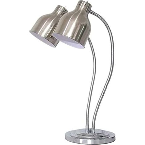 Scaldavivande a doppia testa, scaldavivande con due lampadine, scaldavivande elettrico professionale autoportante per mantenere i cibi caldi in hotel, cucine e ristoranti a buffet. (1/5)